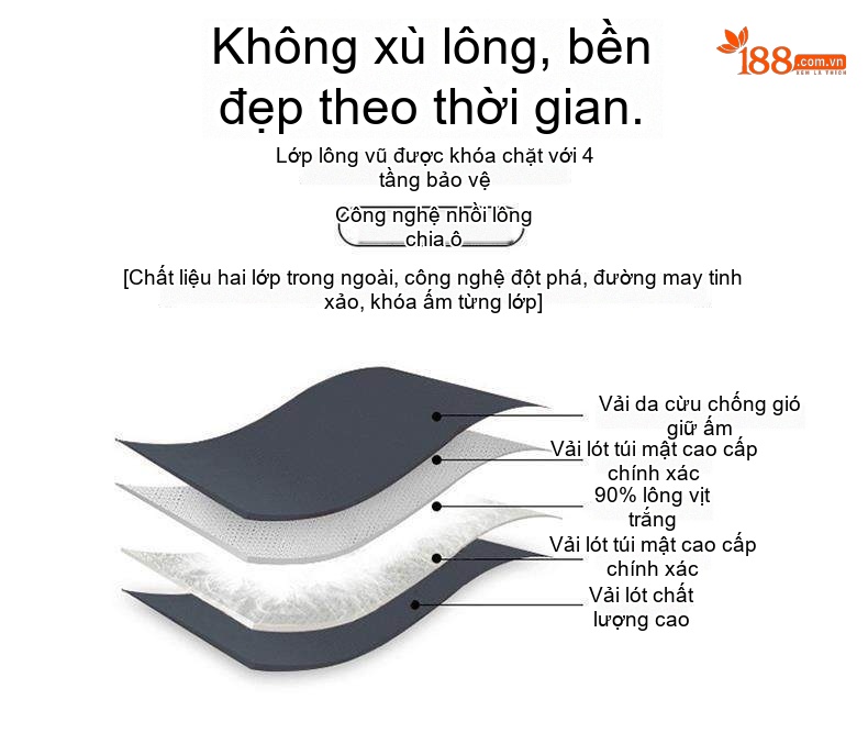 Áo Khoác Phao Nữ Dáng Dài Da Thật Da Cừu Có Mũ Trùm Đầu Màu Đen chi tiết 6