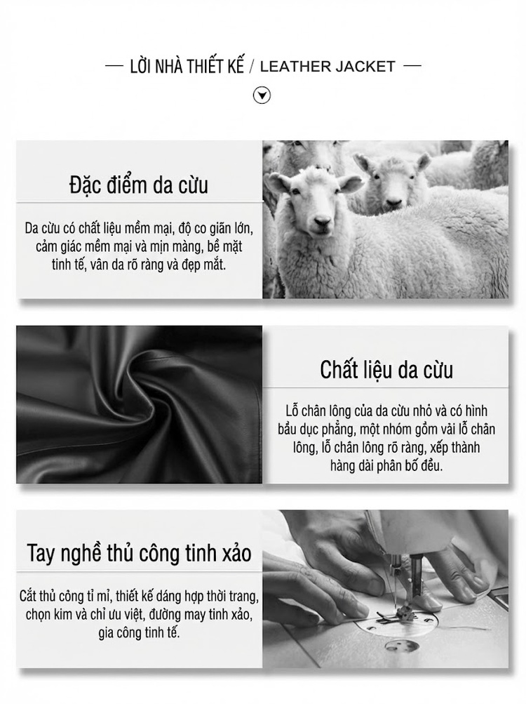 Áo Khoác Phao Nữ Dáng Dài Da Thật Lớp Đầu Da Cừu Cổ Lông Cáo Màu Đen chi tiết 1
