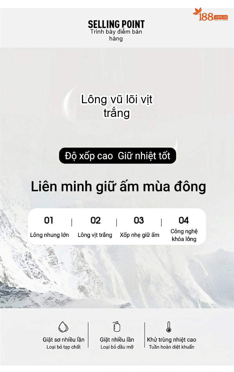 Áo Khoác Phao Nữ Dáng Dài Vải Dày Dặn Ấm Áp Màu Đỏ, Trắng, Đen, Nâu... chi tiết 9