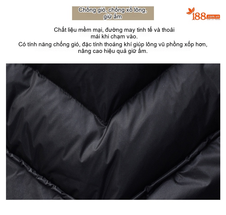 Áo Khoác Phao Nữ Dáng Dài Vừa Hàn Quốc Mũ Lông Thật Dày Dặn Màu Be, Đen, Hồng chi tiết 6