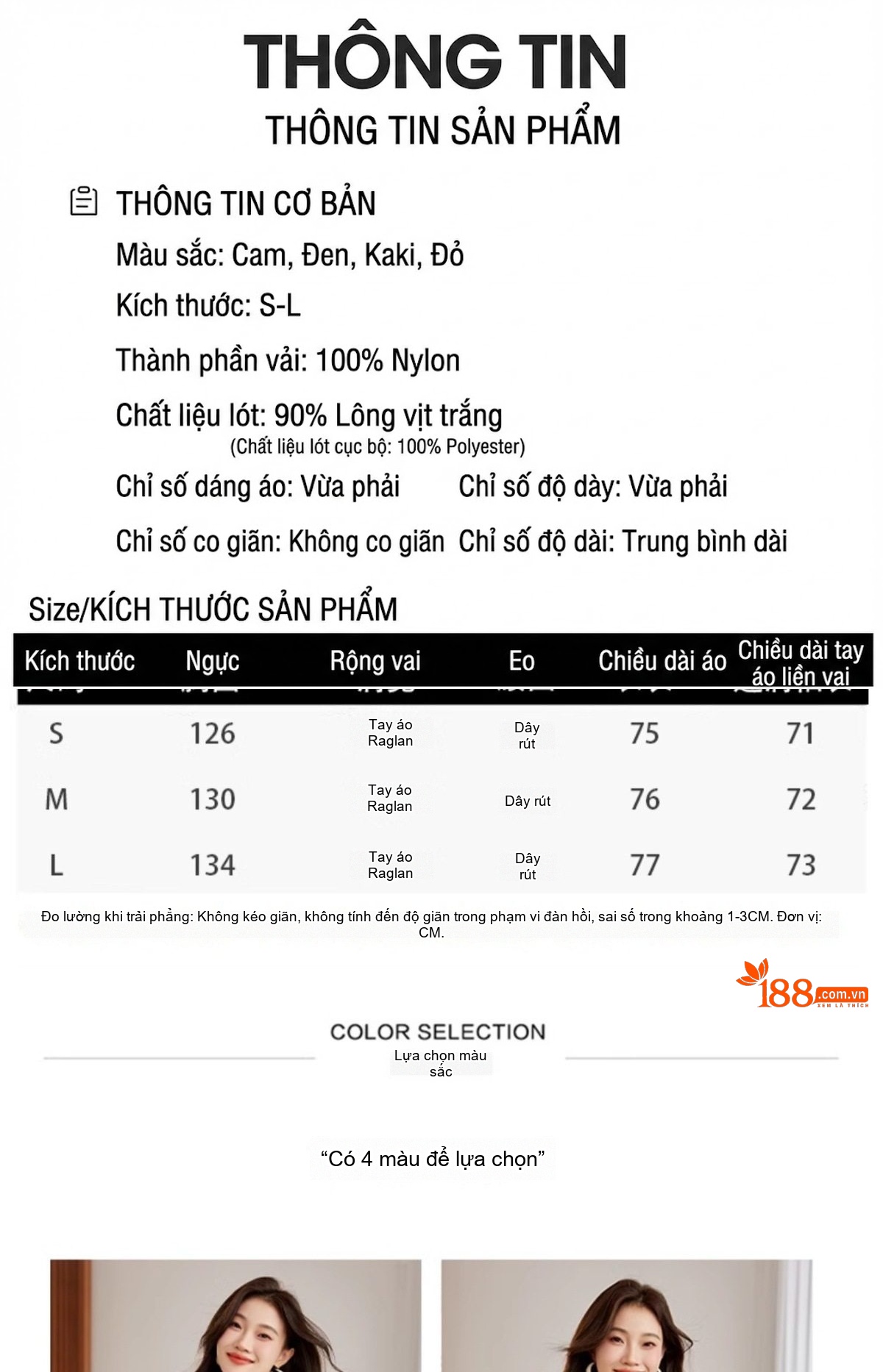 Áo Khoác Phao Nữ Dáng Dài Vừa Vặn Phong Cách Hàn Quốc Dày Dặn Giữ Ấm Màu Nâu Đất, Đen, Be, Vàng Nâu... chi tiết 2