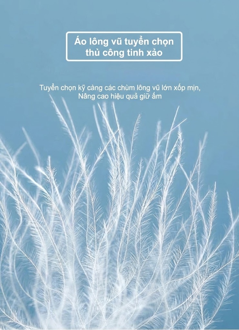 Áo Khoác Phao Nữ Dáng Ngắn Cổ Trụ Lót Lông Vũ Trắng Mỏng Nhẹ Màu Tím, Nâu, Kem chi tiết 15