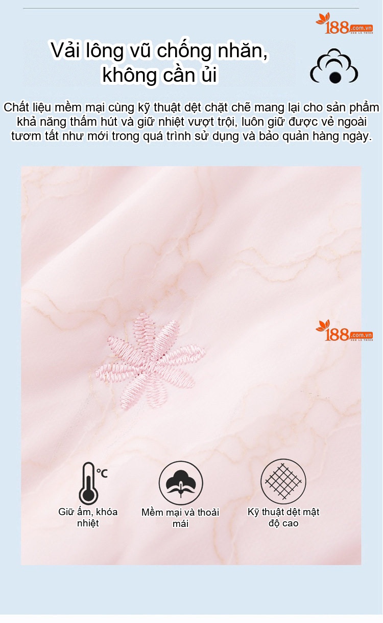 Áo Khoác Phao Nữ Dáng Ngắn Nhẹ Kiểu Trung Quốc Cổ Điển Màu Trắng, Hồng chi tiết 10