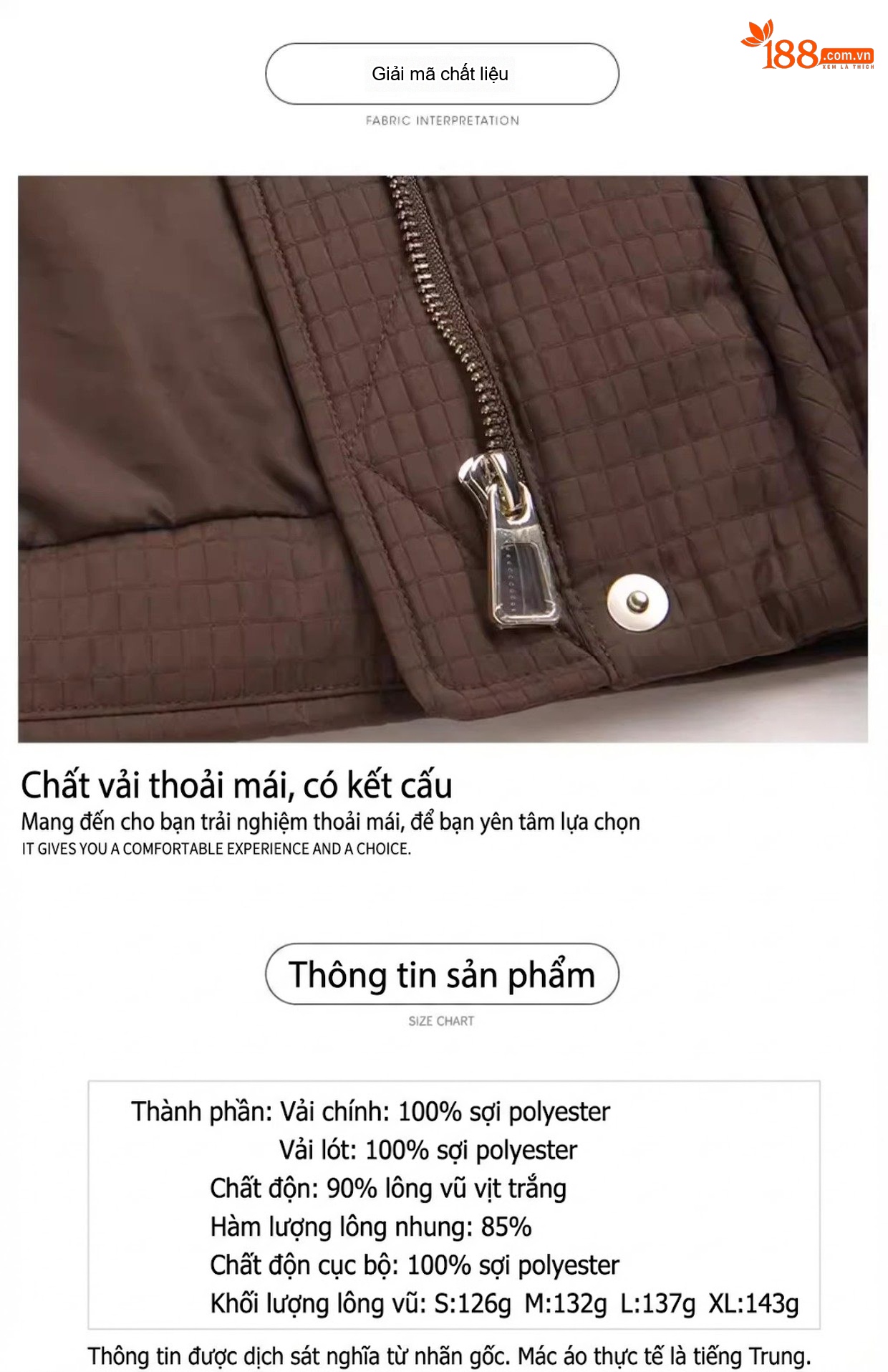 Áo Khoác Phao Nữ Dáng Ngắn Phong Cách Ulzzang Thời Trang Màu Nâu, Trắng, Đen, Đỏ Rượu chi tiết 7