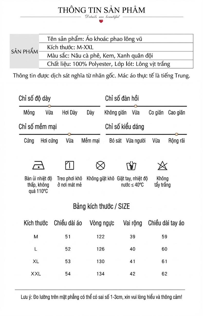 Áo Khoác Phao Nữ Dệt Kim Cổ Lật Kiểu Croptop Lót Lông Vịt Trắng Giữ Ấm Màu Nâu, Be, Xanh Olive, Đen chi tiết 13