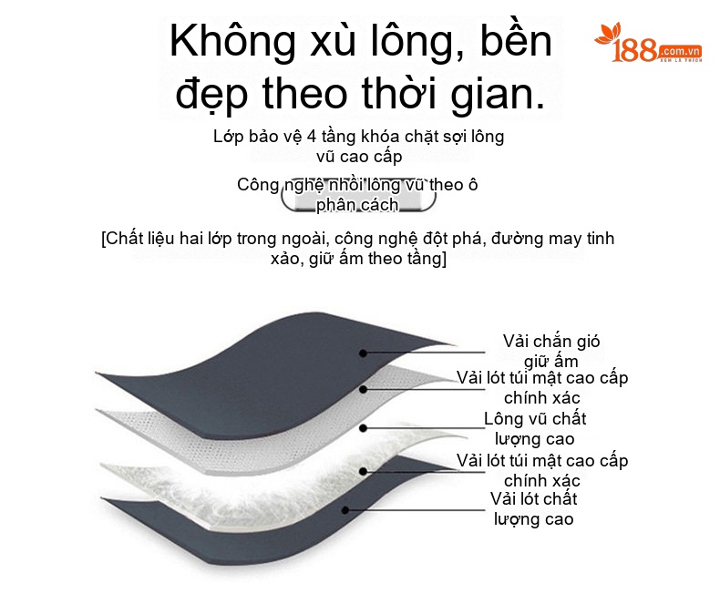 Áo Khoác Phao Nữ Lông Cổ Lớn Kiểu Ngắn Rộng Rãi Màu Trắng, Hồng, Nâu, Đen chi tiết 7