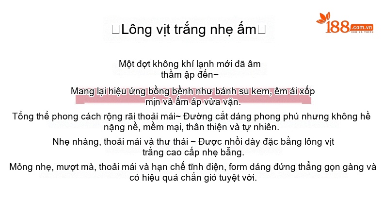 Áo Khoác Phao Nữ Lông Cổ Lớn Kiểu Ngắn Rộng Rãi Màu Trắng, Hồng, Nâu, Đen chi tiết 2