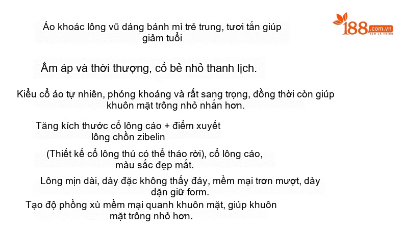 Áo Khoác Phao Nữ Lông Vũ Cổ Lông Thỏ Kiểu Dáng Ôm Dáng Mùa Đông 2023 Màu Xanh Olive chi tiết 2