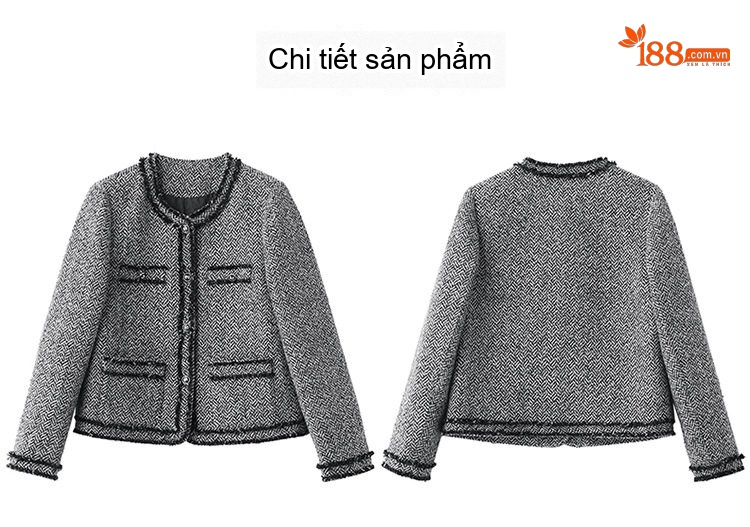 Áo Khoác Phao Nữ Lông Vũ Trắng Dáng Ngắn Phong Cách Tiểu Thư Thanh Lịch Màu Xám, Tím chi tiết 33