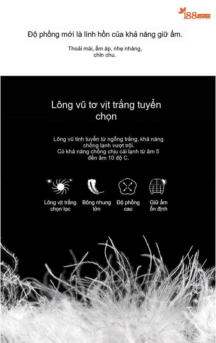Áo Khoác Phao Nữ Lông Vũ Trắng Dáng Ngắn Phong Cách Tiểu Thư Thanh Lịch Màu Xám, Tím chi tiết 15