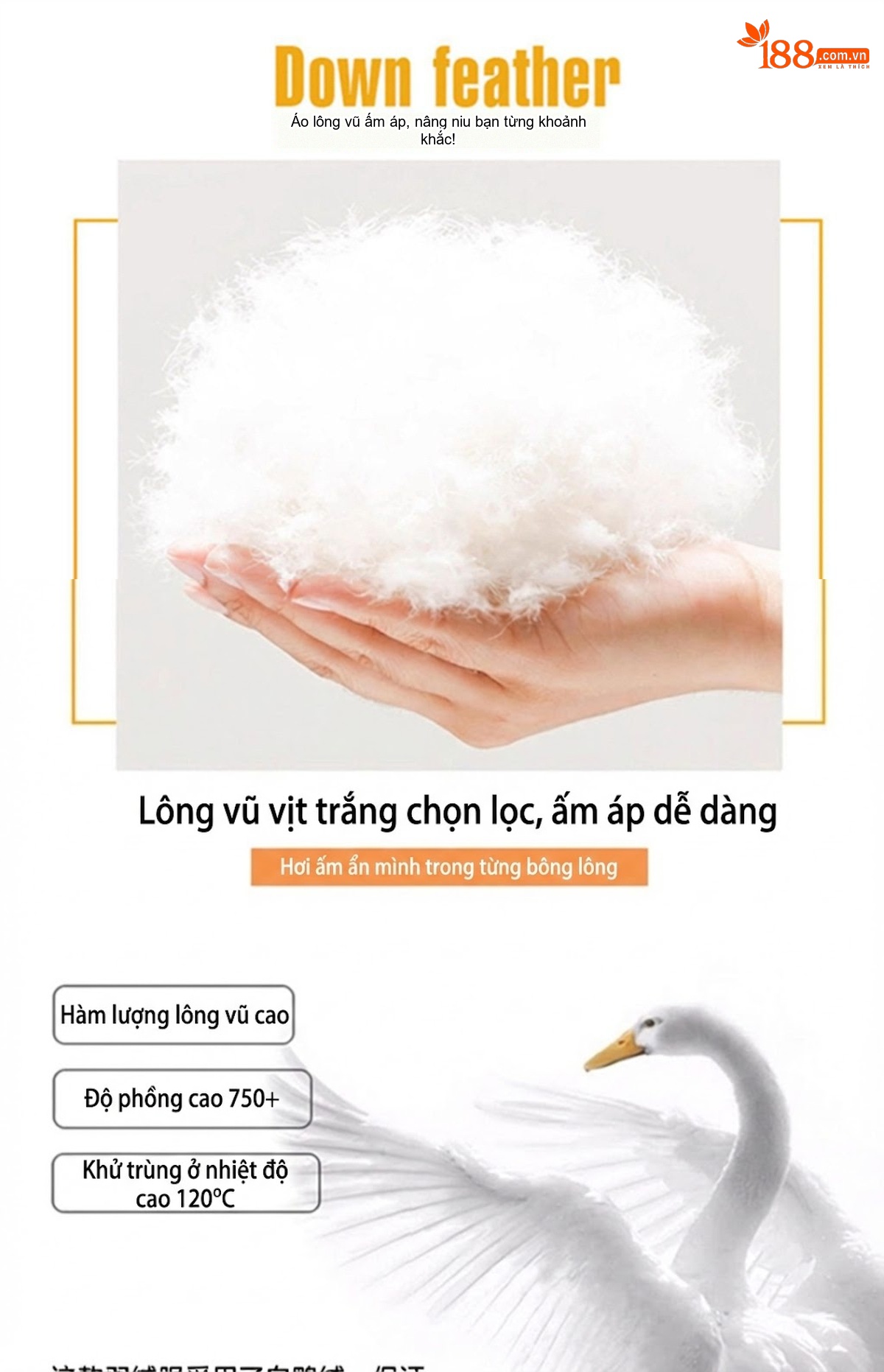 Áo Khoác Phao Nữ Ngắn Dáng Nhỏ Gọn Dày Dặn Ấm Áp Màu Trắng, Đỏ Rượu, Nâu, Đen chi tiết 9