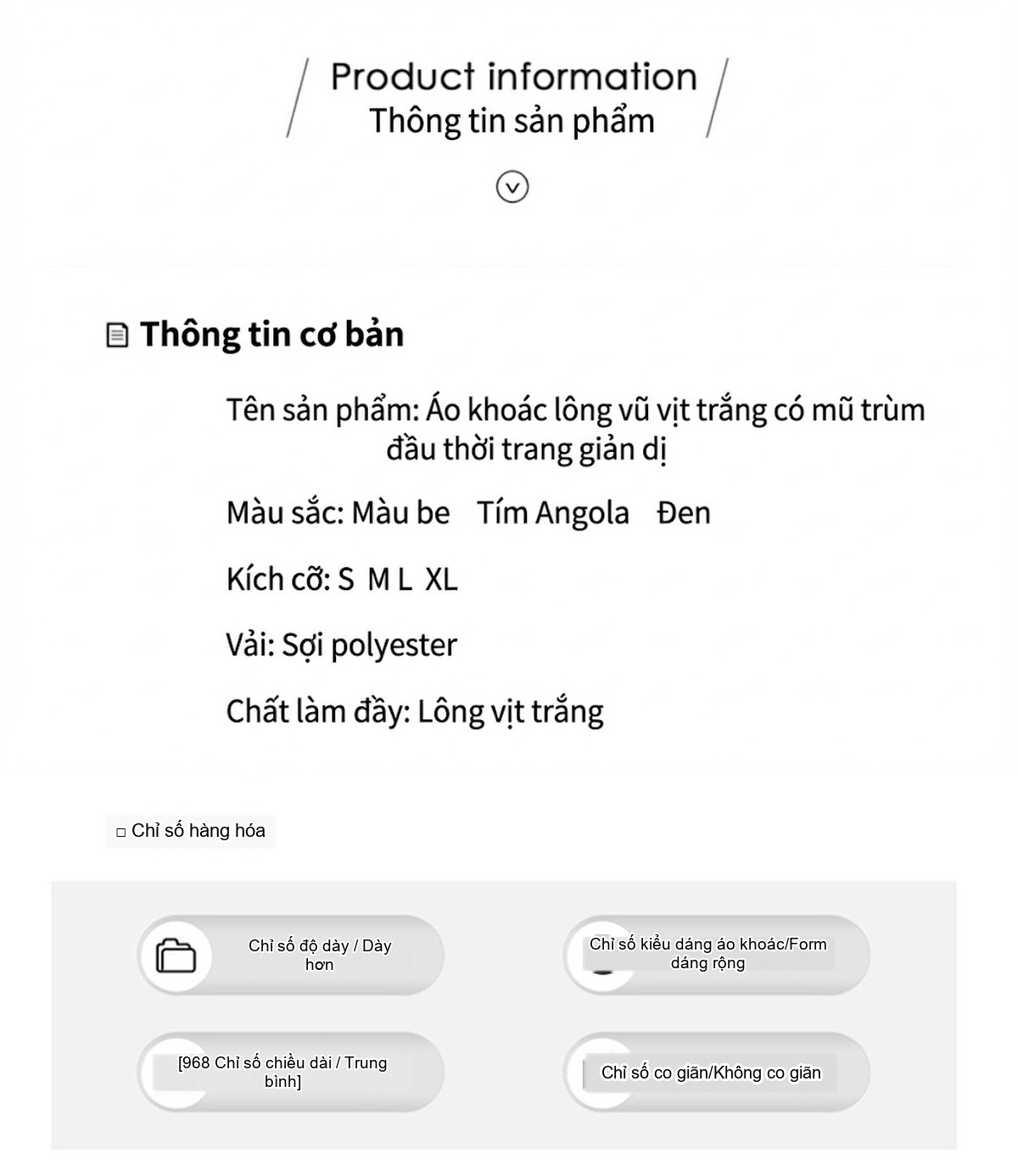 Áo Khoác Phao Nữ Ngắn Tay Dáng Bánh Mì Dày Dặn Vải Gió Màu Kem, Tím, Đen chi tiết 15