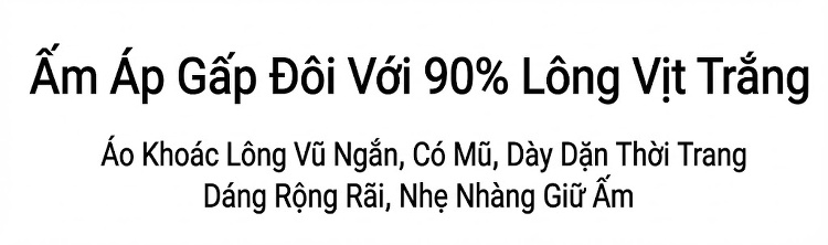 Áo Khoác Phao Nữ Ngắn Tay Dáng Bánh Mì Lông Vịt Trắng Màu Đỏ, Nâu, Đen chi tiết 3