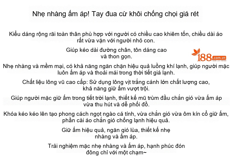 Áo Khoác Phao Nữ Ngắn Tay Dáng Hàn Quốc Có Mũ Lót Lông Vịt Trắng 90 Màu Vàng Kem chi tiết 3