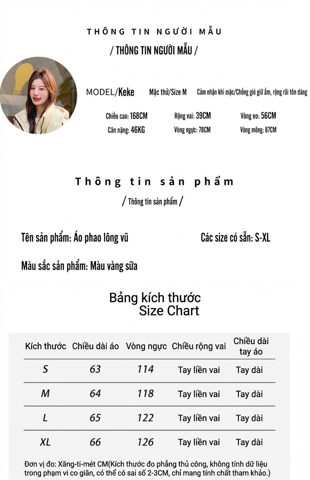Áo Khoác Phao Nữ Ngắn Tay Dáng Hàn Quốc Có Mũ Lót Lông Vịt Trắng 90 Màu Vàng Kem chi tiết 7