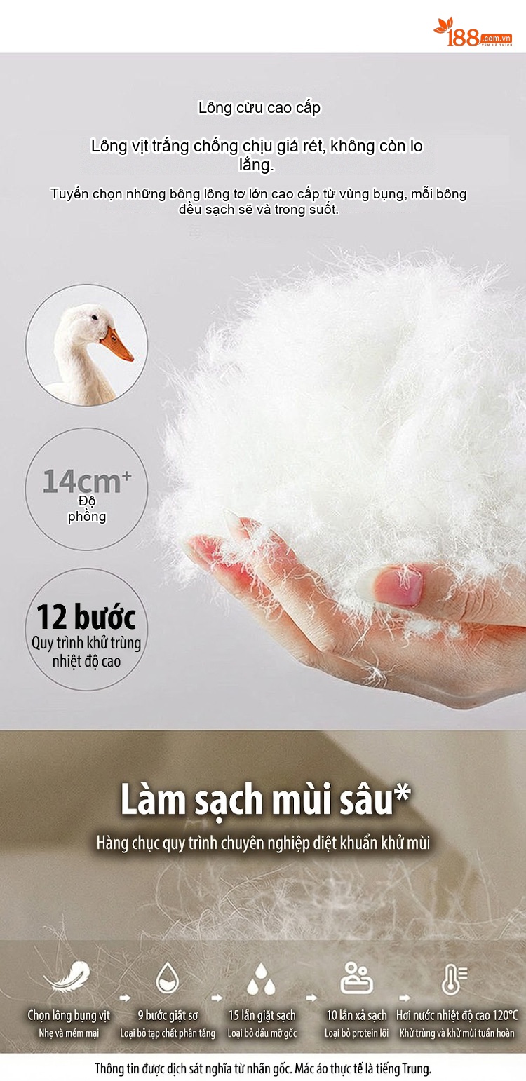 Áo Khoác Phao Nữ Ngắn Tay Thiết Kế Cổ Điển Lót Lông Vũ Trắng Màu Đỏ, Xanh chi tiết 11