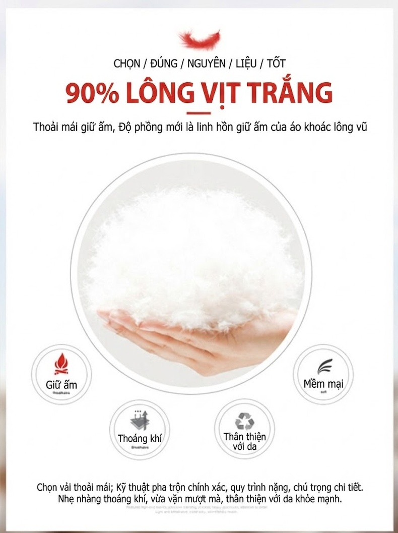 Áo Khoác Phao Nữ Ngắn Tay Thiết Kế Cổ Điển Quốc Phong Bạch Áp Nhung Màu Trắng, Hồng chi tiết 8