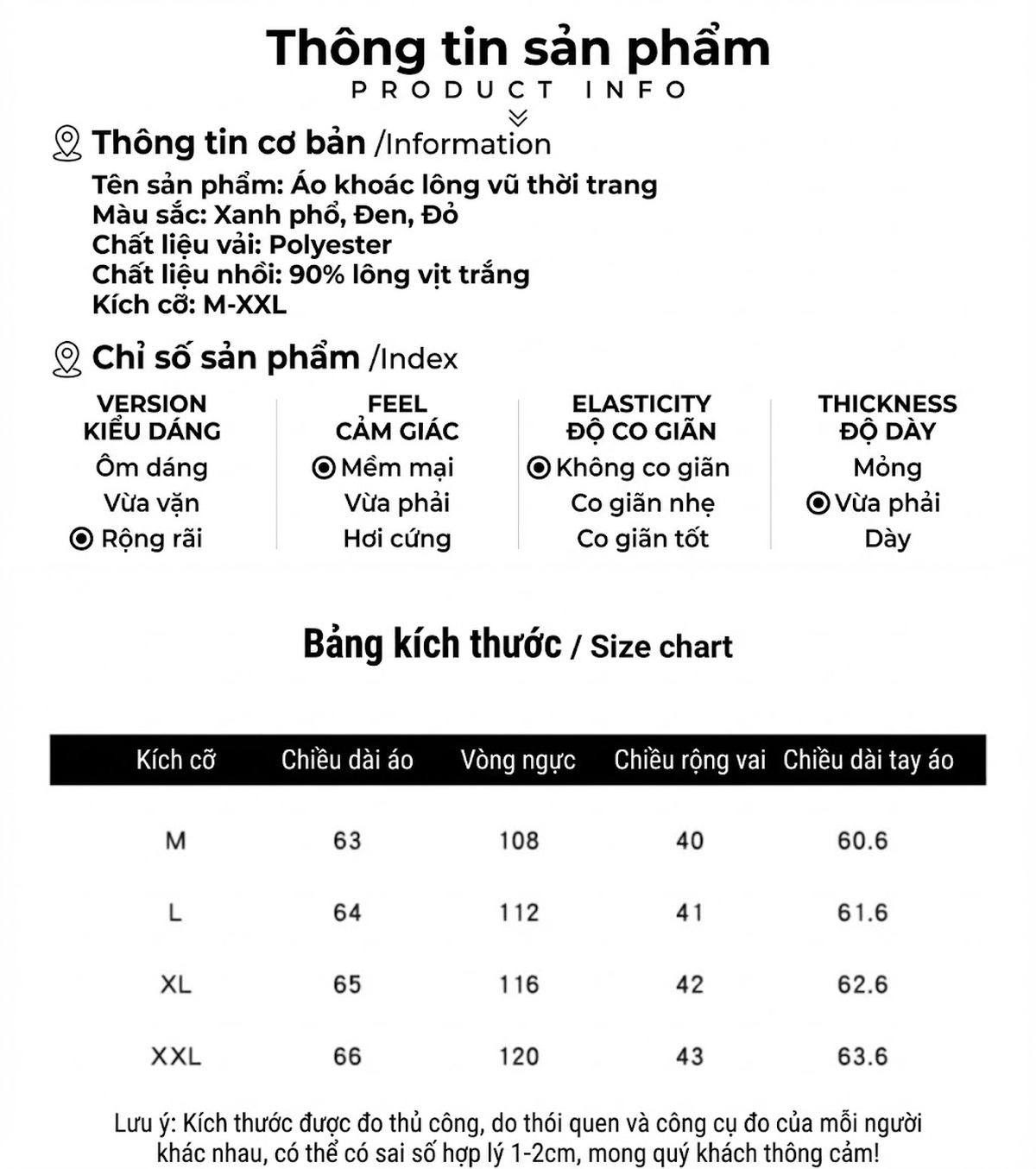 Áo Khoác Phao Nữ Ngắn Tay Thu Đông Trẻ Trung Cao Cấp Màu Đỏ, Xanh Dương, Đen chi tiết 12