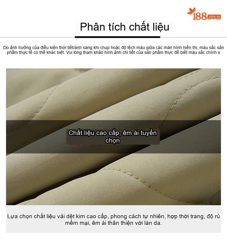 Áo Khoác Phao Nữ Trám Ô Thiết Kế Tiểu Trà Hàn Quốc, Áo Cotton Lót Bông Ngắn Tay Dài Form Rộng Màu Be chi tiết 11