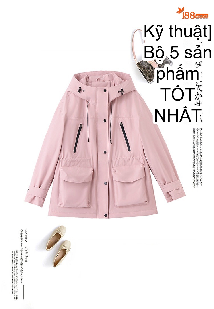 Áo Khoác Phao Parka Nữ Dáng Dài Vừa Thu Đông Cao Cấp Trắng Vịt Ấm Áp Màu Vàng, Trắng Kem, Hồng, Đen chi tiết 4