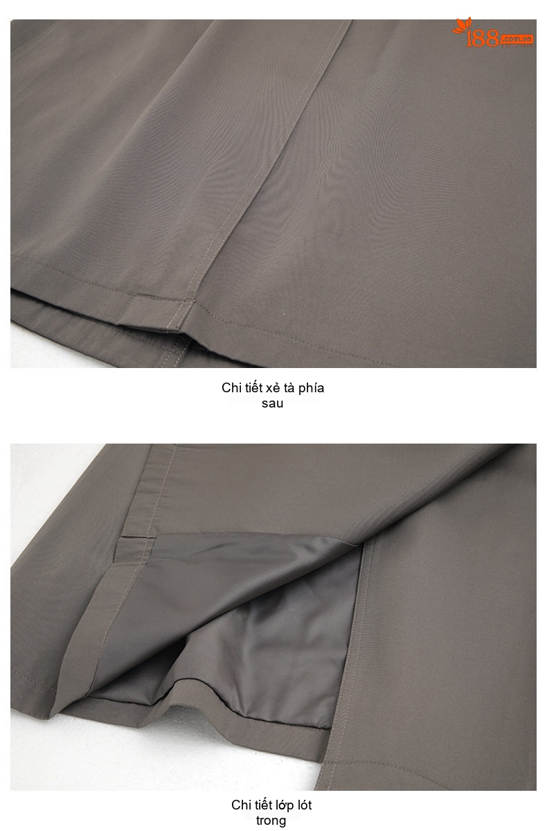 Áo Khoác Trench Coat Nữ Dáng Dài Vừa Phong Cách Anh Quốc Màu Be, Xám, Xanh Olive chi tiết 28