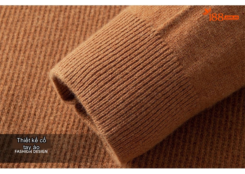 Áo Len Nam 100% Lông Cừu Merino Cổ Tròn Dày Dặn Màu Nâu, Xám, Đen, Xanh Navy chi tiết 22