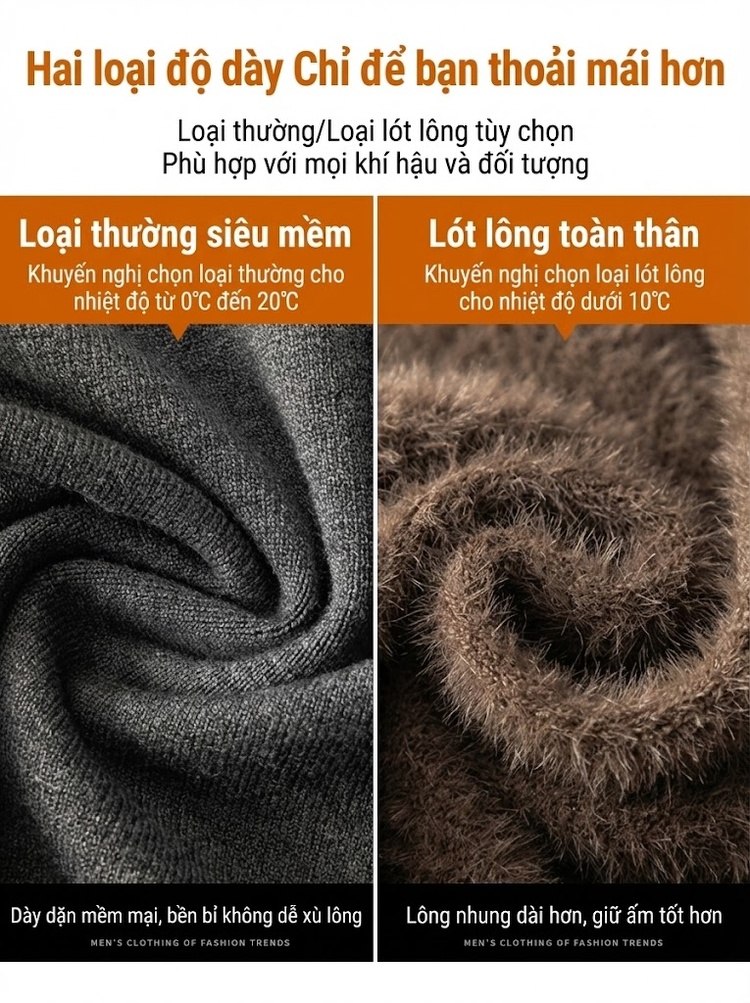 Áo Len Nam Dáng Ôm Cổ Sơ Mi Dệt Kim Tay Dài Màu Xám, Đen