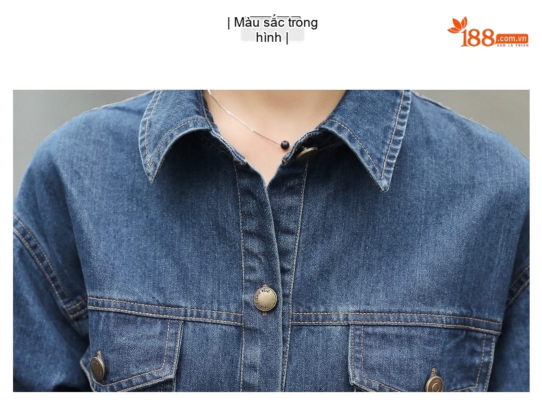 Áo Liền Quần Jean Nữ Dáng Rộng Phong Cách Retro Trẻ Trung chi tiết 23