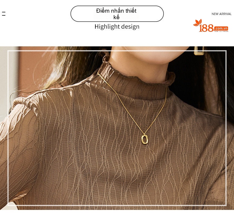 Áo Lót Lưới Nữ Dài Tay Cổ Lửng Ôm Dáng Phong Cách Thời Trang chi tiết 4