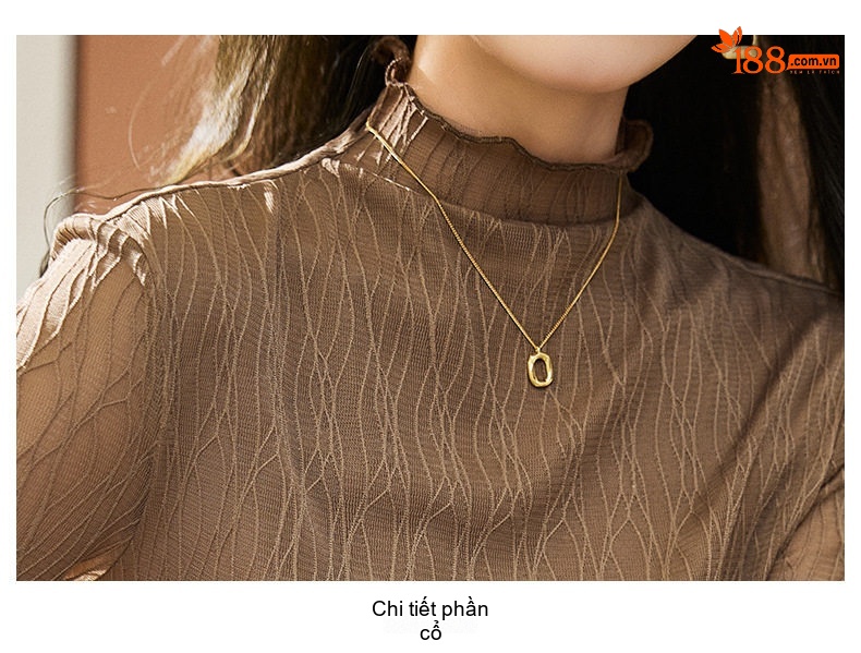 Áo Lót Lưới Nữ Dài Tay Cổ Lửng Ôm Dáng Phong Cách Thời Trang chi tiết 31