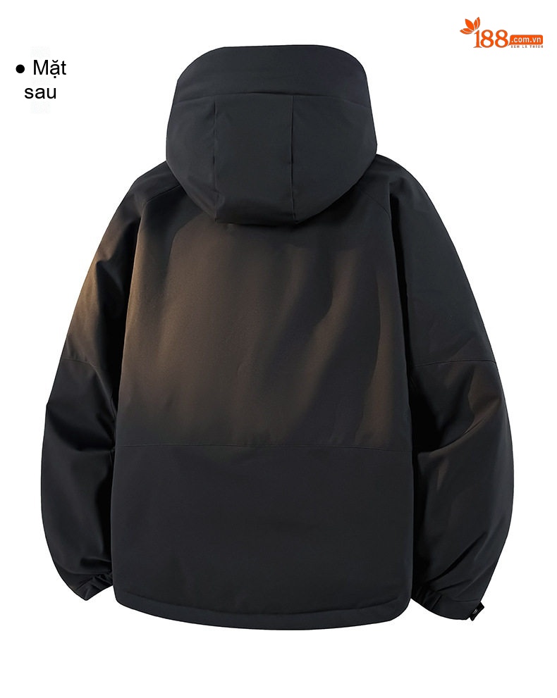 Áo Phao Nam Nữ 90% Lông Nhung Áo Khoác Parka Dáng Rộng Mũ Trùm Đầu Dày Dặn Màu Vàng, Trắng, Đen chi tiết 15