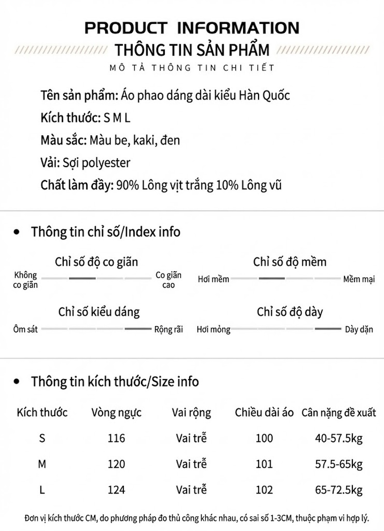 Áo Phao Nữ Dáng Dài Tay Loa Bèo Nhún Dày Dặn Phong Cách Thời Trang Màu Đen, Trắng Kem, Vàng Kem, Hồng chi tiết 12