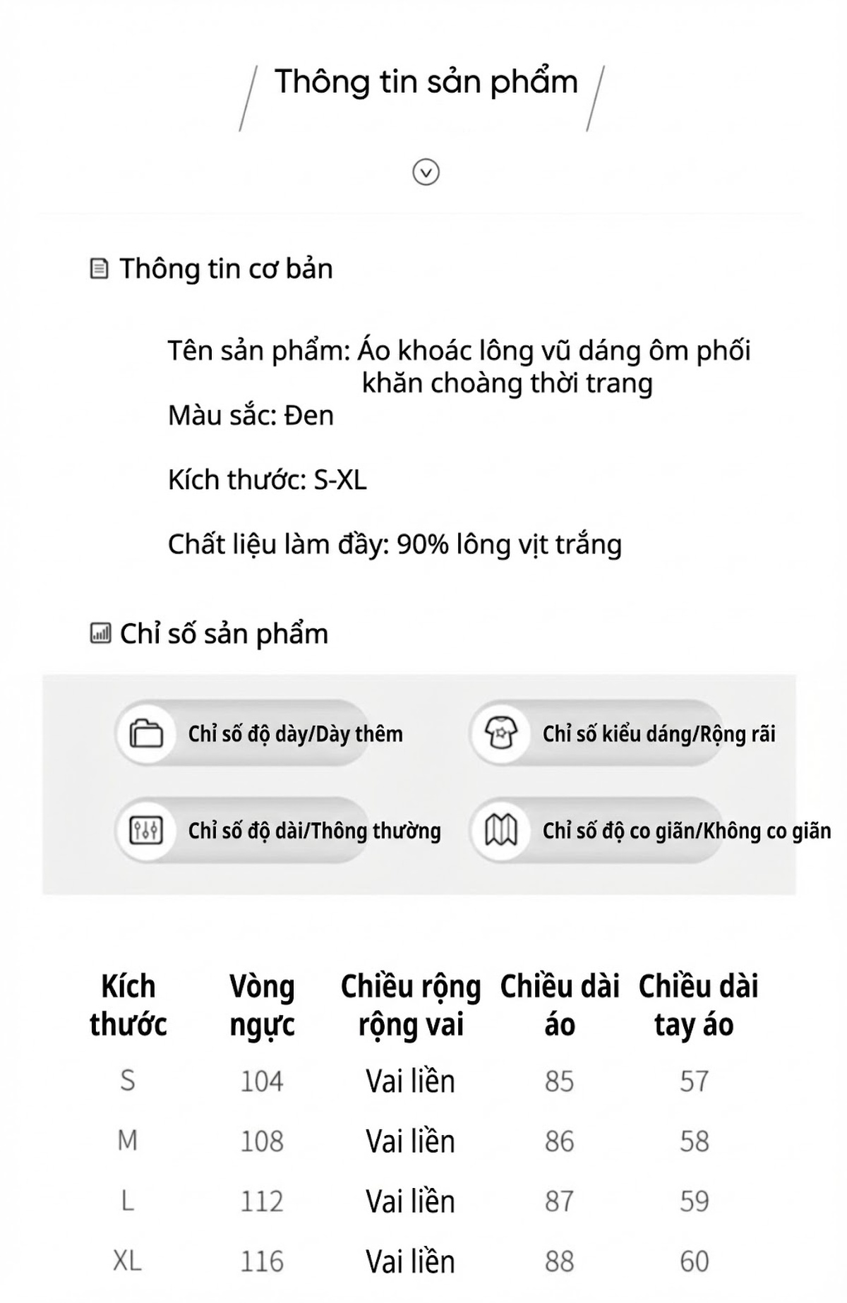 Áo Phao Nữ Lông Vũ Dáng Dài Thời Trang Cao Cấp Màu Đen chi tiết 17