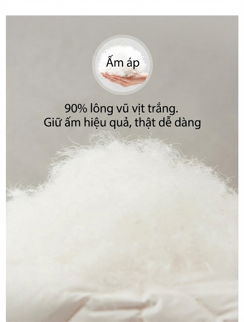 Áo Phao Nữ Lông Vũ Dáng Dài Thời Trang Cao Cấp Màu Đen chi tiết 14