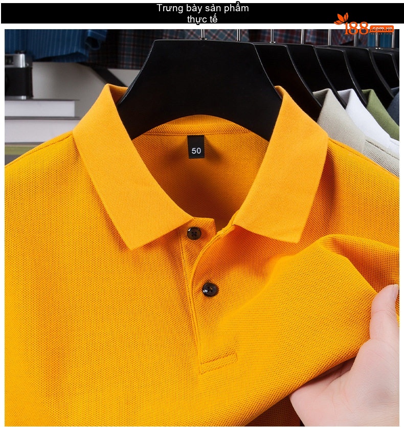Áo Polo Nam Cổ Bẻ Cotton Sợi Mát Thoáng Khí Nhiều Màu chi tiết 9