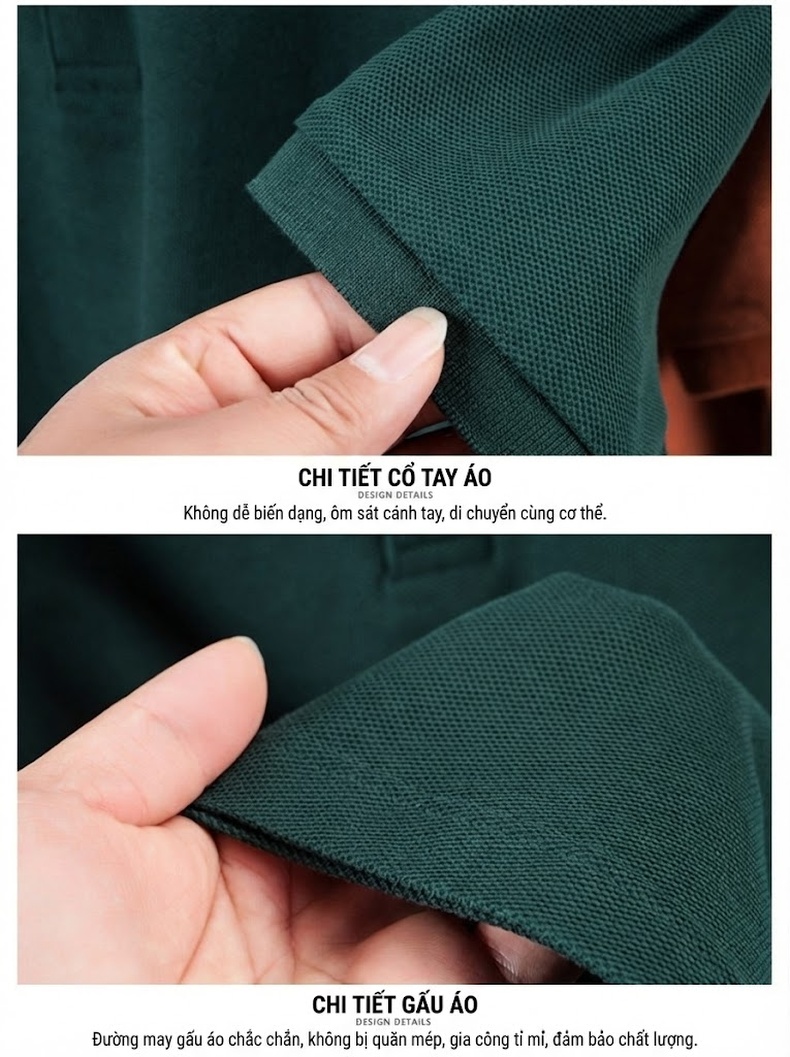 Áo Polo Nam Cổ Bẻ Cotton Sợi Mát Thoáng Khí Nhiều Màu chi tiết 38