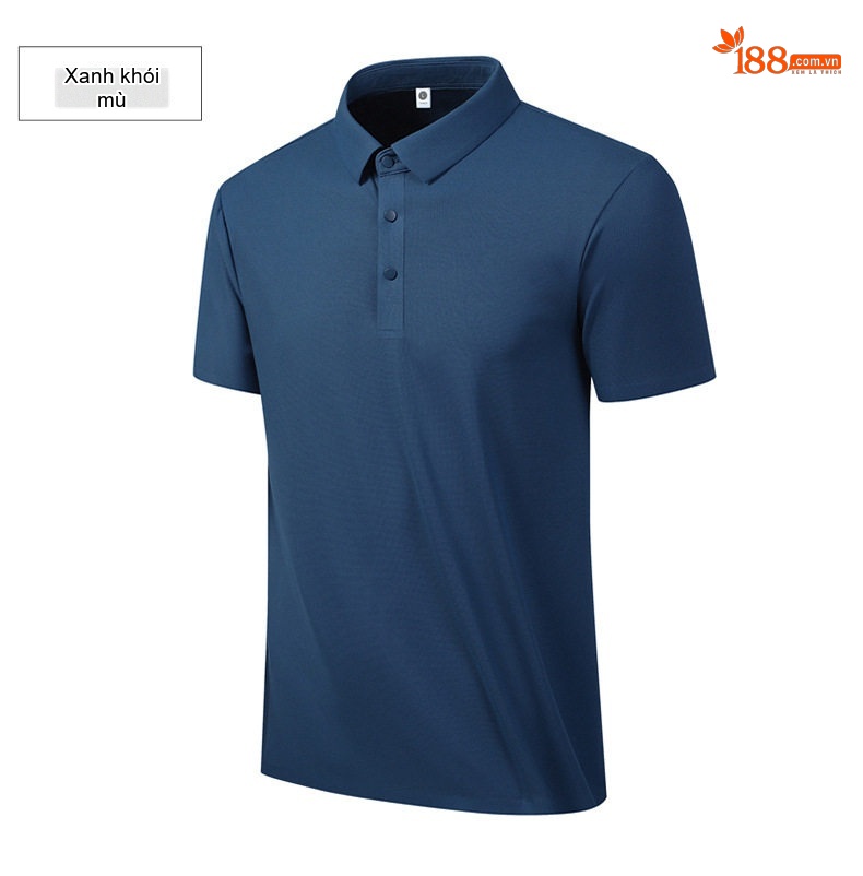 Áo Polo Nam Cổ Bẻ Không Nhăn Thoáng Mát Màu Xám, Xanh Navy, Be chi tiết 19