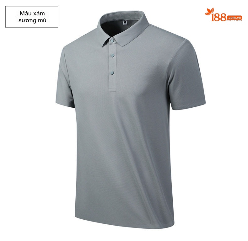 Áo Polo Nam Cổ Bẻ Không Nhăn Thoáng Mát Màu Xám, Xanh Navy, Be chi tiết 23