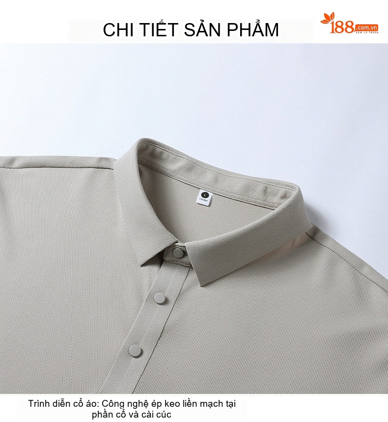 Áo Polo Nam Cổ Bẻ Không Nhăn Thoáng Mát Màu Xám, Xanh Navy, Be chi tiết 25
