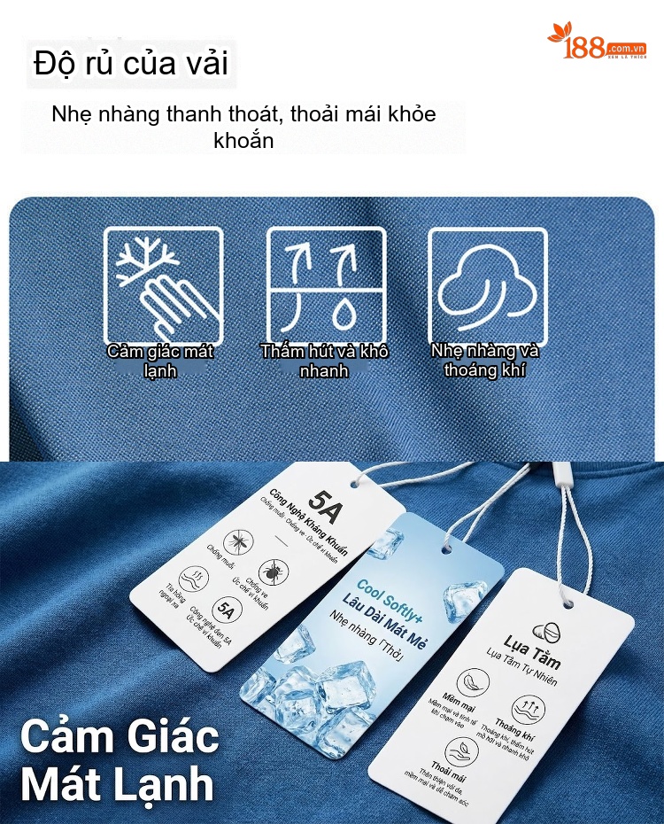 Áo Polo Nam Cổ Bẻ Lụa Tơ Tằm Thời Trang Phong Cách Thanh Lịch Màu Trắng, Xanh Lam, Đỏ Tía, Đen chi tiết 5