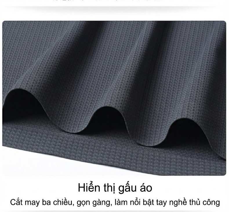 Áo Polo Nam Cổ Bẻ Ngắn Tay Vải Gấm Án Thoáng Mát Chống Nhăn Phong Cách Doanh Nhân Màu Đen, Xám, Tím chi tiết 32