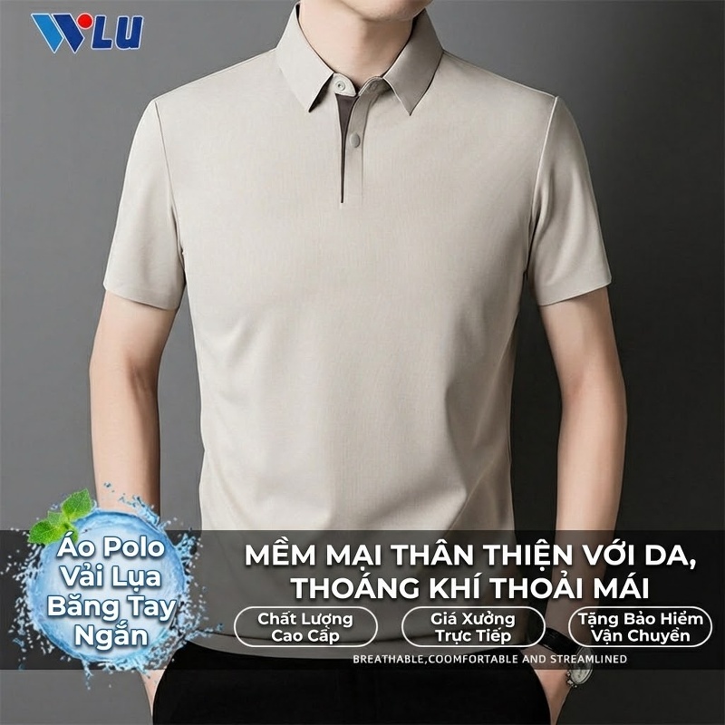 Áo Polo Nam Cổ Bẻ Thoáng Khí Mỏng Mát Phong Cách Casual Công Sở Màu Xám, Đen, Xanh Navy, Đỏ...