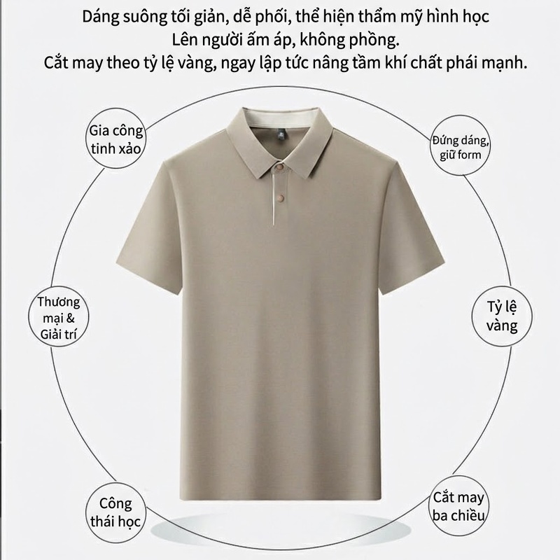 Áo Polo Nam Cổ Bẻ Thoáng Khí Mỏng Mát Phong Cách Casual Công Sở Màu Xám, Đen, Xanh Navy, Đỏ...