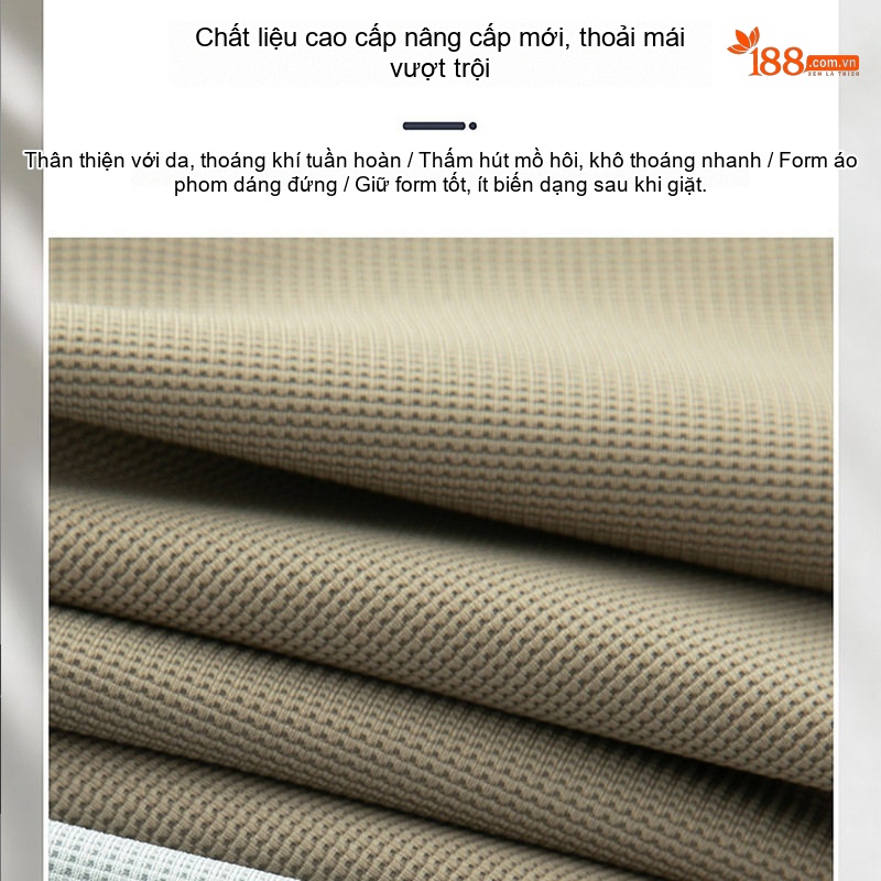 Áo Polo Nam Cổ Bẻ Thoáng Khí Mỏng Mát Phong Cách Casual Công Sở Màu Xám, Đen, Xanh Navy, Đỏ...