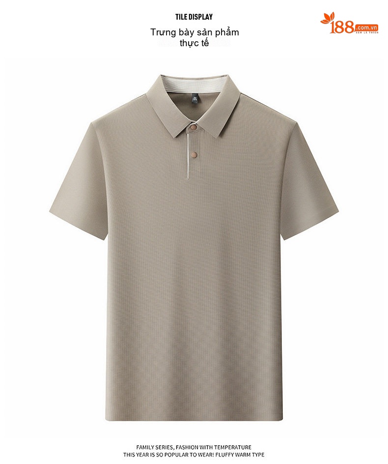 Áo Polo Nam Cổ Bẻ Thoáng Khí Mỏng Mát Phong Cách Casual Công Sở Màu Xám, Đen, Xanh Navy, Đỏ... chi tiết 31