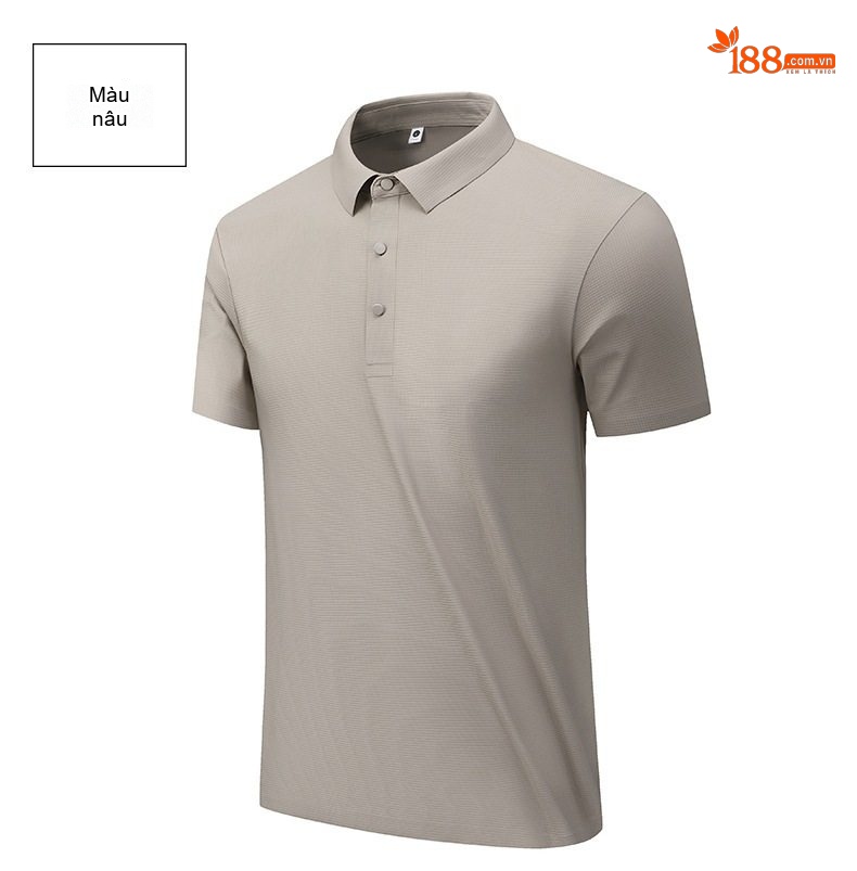 Áo Polo Nam Cổ Bẻ Vải Waffle Chống Nắng Thoáng Mát Màu Xám, Trắng chi tiết 15