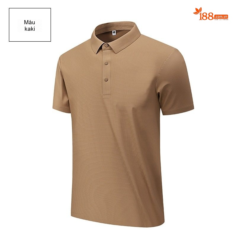 Áo Polo Nam Cổ Bẻ Vải Waffle Chống Nắng Thoáng Mát Màu Xám, Trắng chi tiết 16