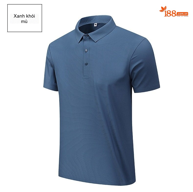 Áo Polo Nam Cổ Bẻ Vải Waffle Chống Nắng Thoáng Mát Màu Xám, Trắng chi tiết 23