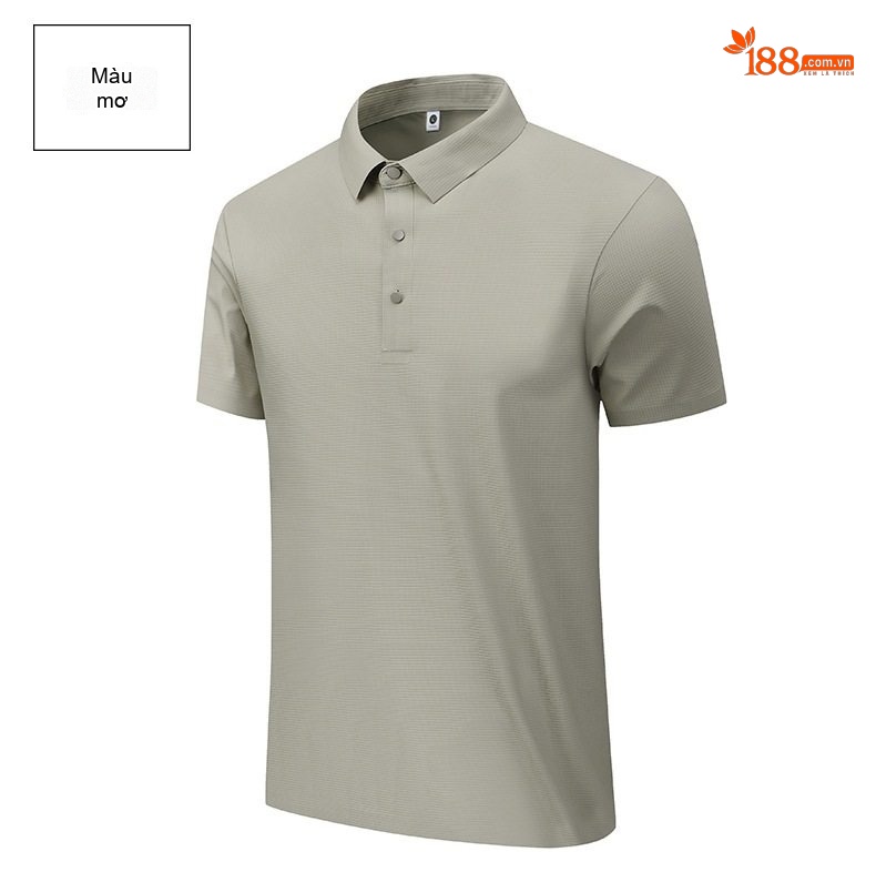 Áo Polo Nam Cổ Bẻ Vải Waffle Chống Nắng Thoáng Mát Màu Xám, Trắng chi tiết 24