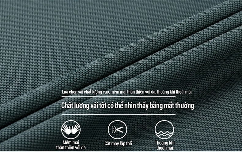 Áo Polo Nam Cộc Tay Dáng Ôm Vải Lụa Băng Thoáng Mát Màu Xanh, Xám, Đỏ, Nâu... chi tiết 3